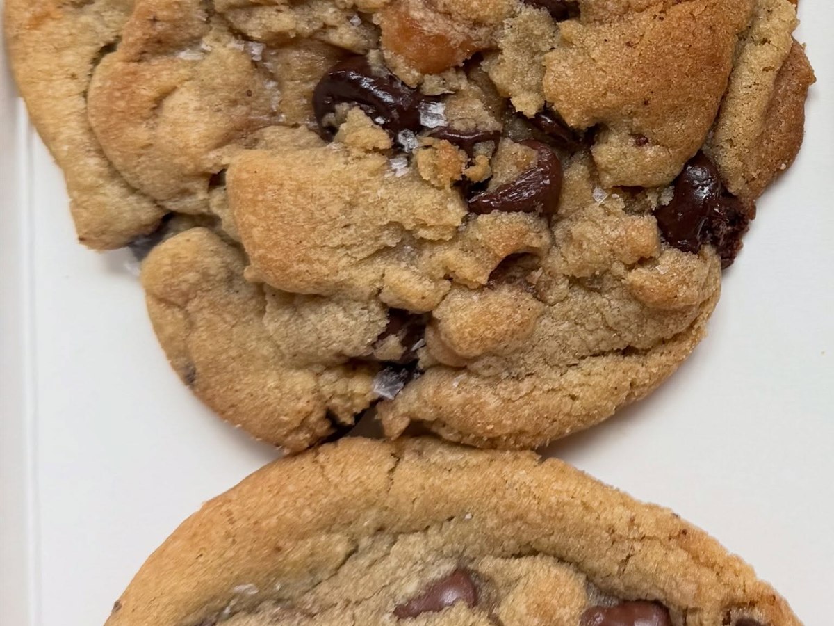 Dark Chocolate Salted Caramel cookie from Green Goddess Goodies
