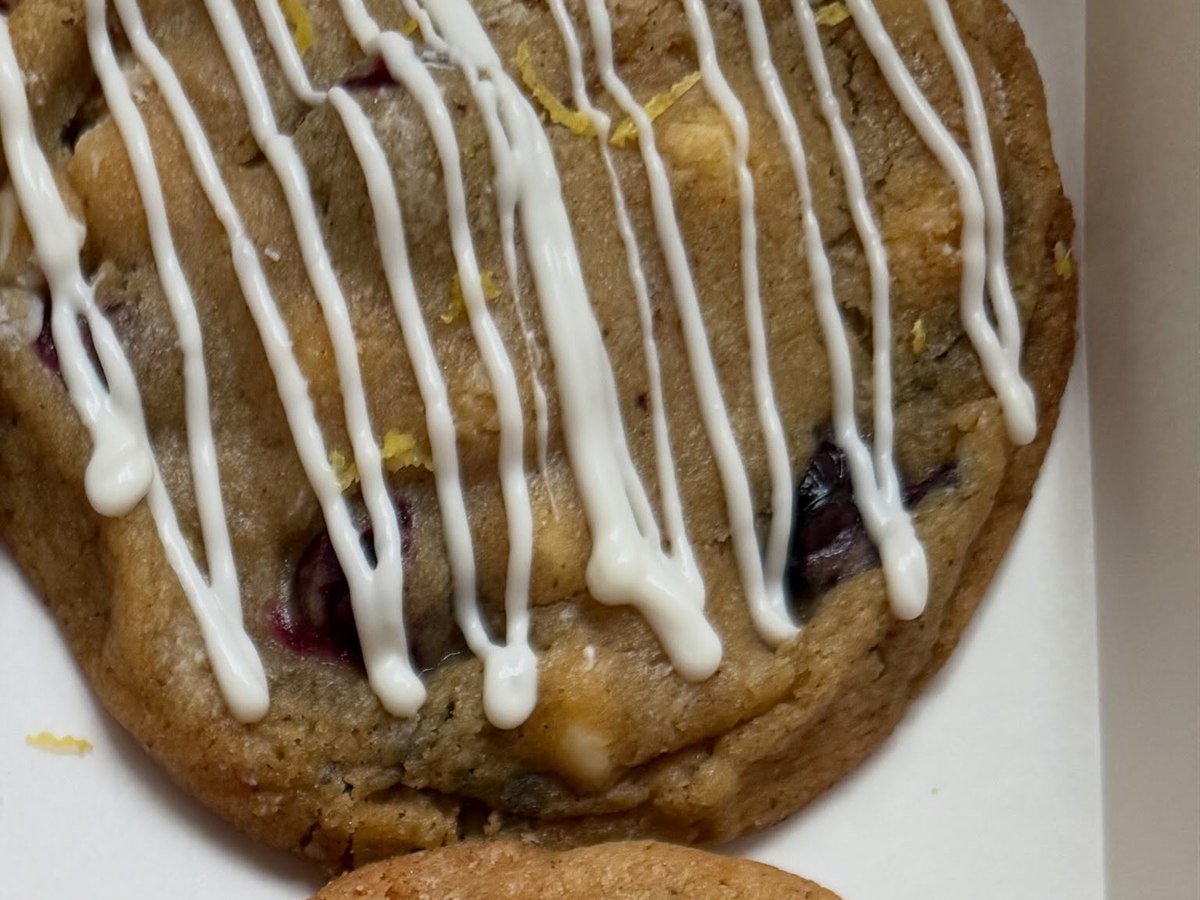 Lemon White Chocolate Cranberry Oat cookie from Green Goddess Goodies